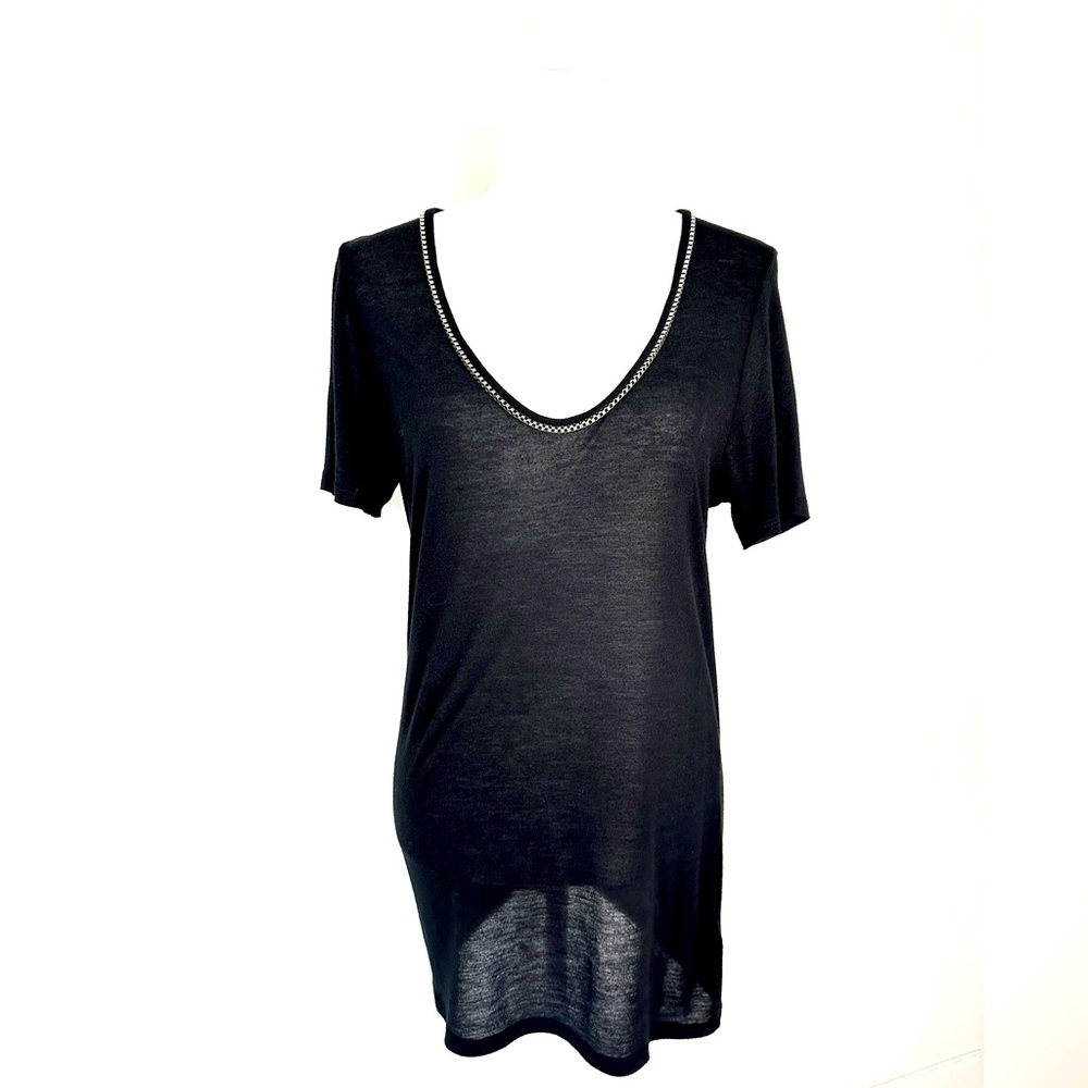 The Kooples Chainlink Black T-shirt
